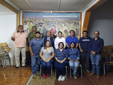 reunion de sindicatos del distrito candelaria para hablar de seguridad y covid pandemia