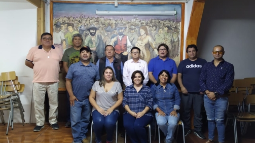 reunion de sindicatos del distrito candelaria para hablar de seguridad y covid pandemia