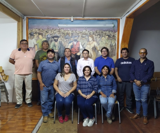 reunion de sindicatos del distrito candelaria para hablar de seguridad y covid pandemia